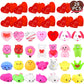 Domkier 28Pcs Valentines Mochi Squishies Toys Set, Squishies Toys Filled Hearts Boxes With Cards Valentines Stress Relief Toys F
