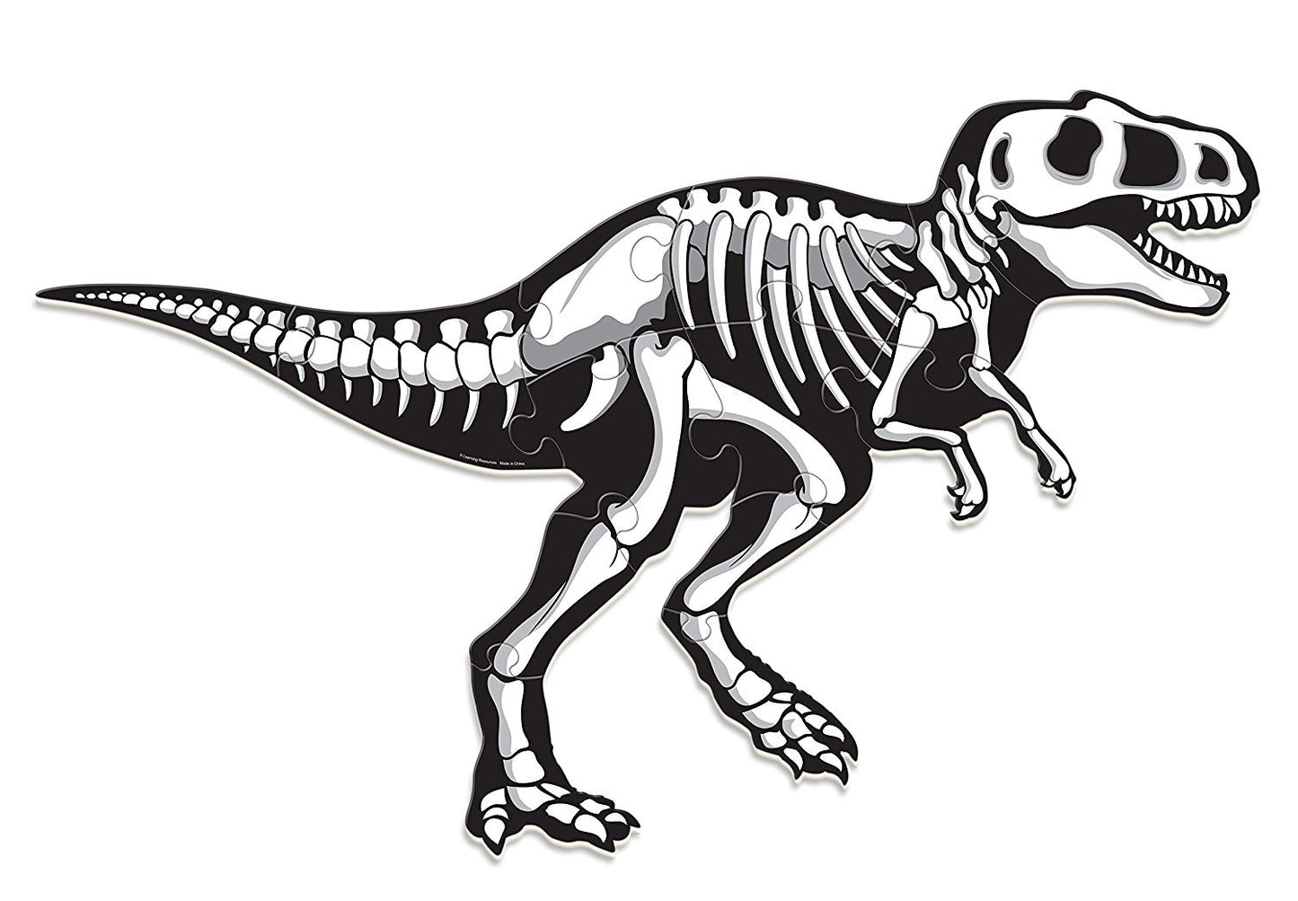 Learning Resources T-Rex Jumbo Dinosaur Floor Puzzle - 20 Pieces, Ages 3+ 3D Puzzles For Kids, Dinosaur Puzzle For Kids, Dinosau
