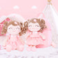 Gloveleya Toddler Backpack Baby Girl Gift Plush Bag Diaper Bag With Spring Girl Doll Curly Hair Girl Toys With Love Pink 9 Inches