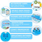 Electronic Interactive Double-Sided Alphabet Wall Chart, Talking Abc & 123 & Music & Learning Poster, Educational Toddlers Toys For Ages 3-4 Kids Gift, Best For Preschool Boys & Girls(Blue)