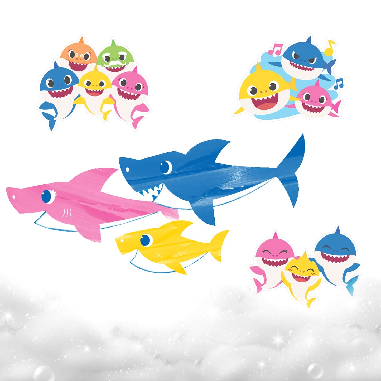 Baby Shark Bath Art Creations Play Set for Kids & Toddlers - Draw Washable Artwork During Bathtime or Shower Time - Dissolvable