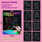 JUNQIU Scratch Art for Kids, Rainbow Scratch Paper Art Set - Unicorn, Arts and Crafts for Kids Ages 4-8 Girls Boys, Kids Activit