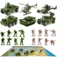 23 Pack Die-cast Military Vehicles Sets,6 Pack Assorted Alloy Metal Army Models Car Toys,16 Pack Soldier Army Men,1 Playmat,Mini