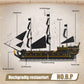 Mould King Pirate Ship Model Building Blocks Kits, Black Pearl Ship Moc Model Set To Build, Large Pirates Ship Boat Model Blocks Assembly Toy For Teens Collections (5266 Pieces)
