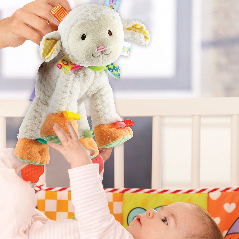 Mary Meyer Taggies Sherbet Lamb Toy - Soft Multicolour Plush, 1 Count, Model 40032, Polyester Material