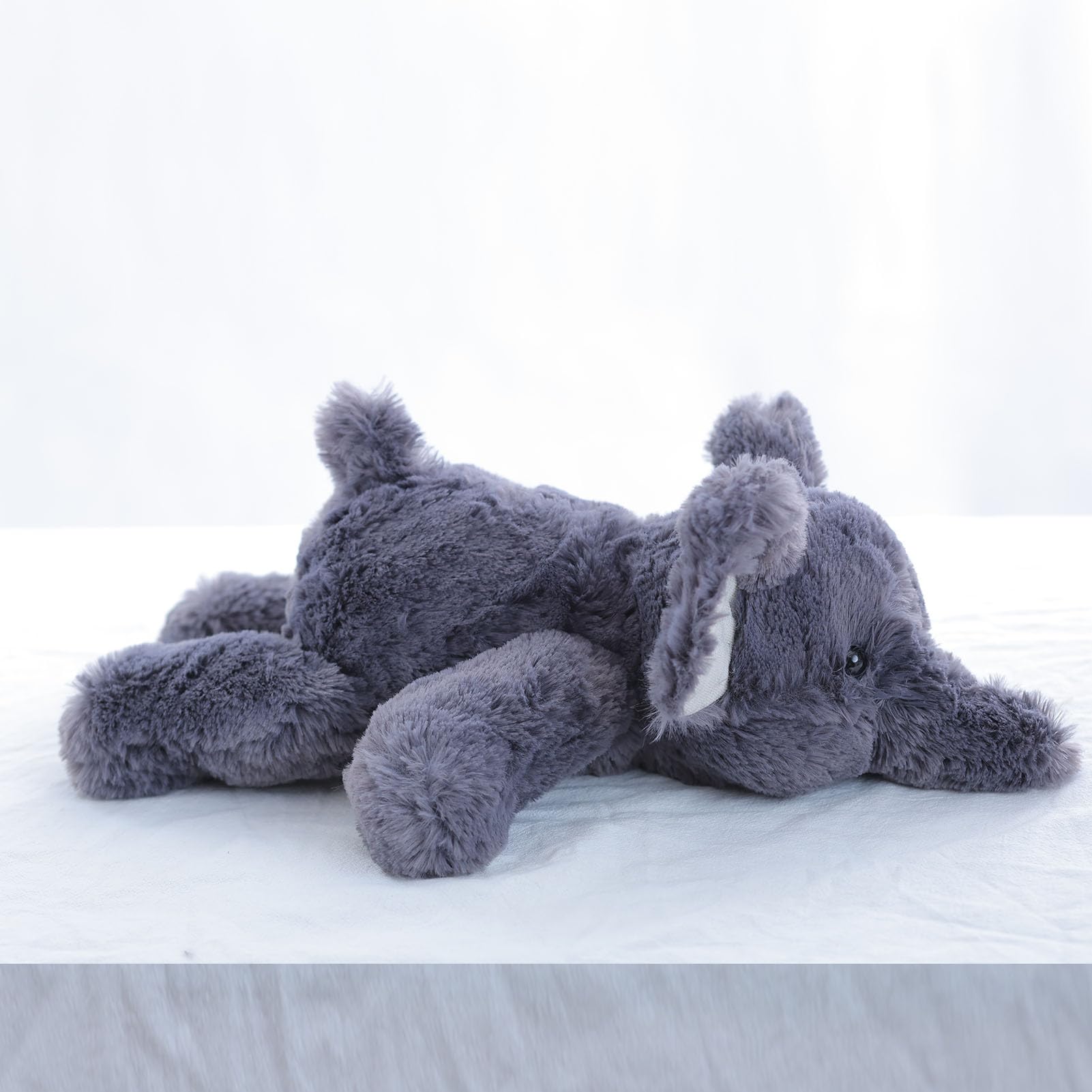 Elephant Stuffed Animal For Kids 15.7'' 1.2Lbs, Soft Weighted Stuffed Animals, Huggable Weighted Elephant Plushie For Kids