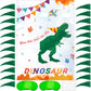Pin The Tail On The Dinosaur Game -Dinosaur Party Games For Kids Boys With 21'' X 28'' Poster, Reusable Tails Party Supplies For