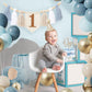 1St Birthday Highchair Banner Decorations For First Boys Khaki Cone Hat With One Cake Topper Photo Backdrop