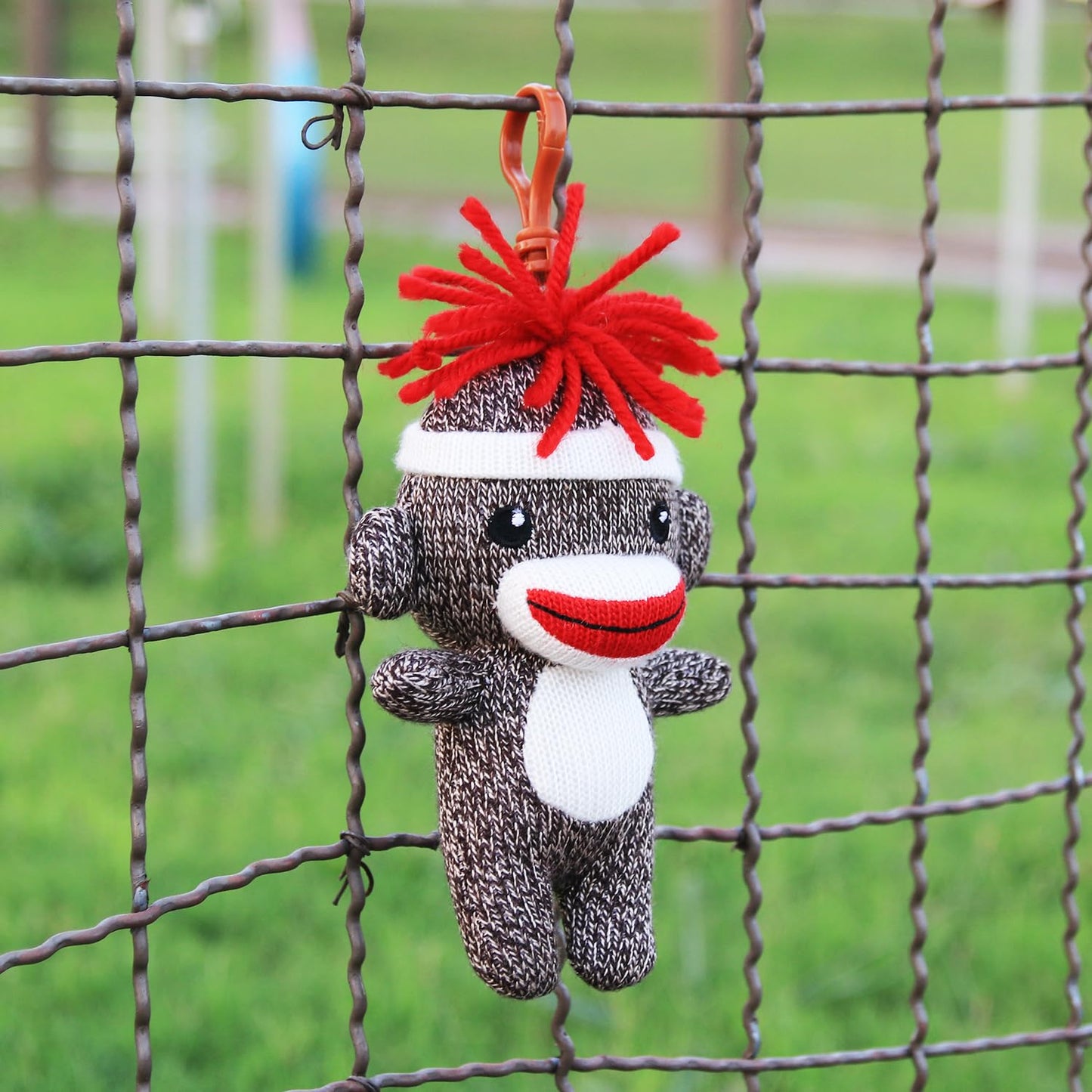 Plushland Christmas Stuffed Animal Toys Cute Soft Sockiez Sock Monkey Christmas Tree Decoration- Lovely Gift Xmas Ornament Party Favor 4 Inch (Sockiez)