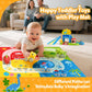NEHEME Toddler Dinosaur Slide Set - Educational Toy with Push Cars & Playmat, Small, Plastic, Yellow/Red/Blue/Green, Model 2506B