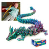 Rwsefk 24 In 3D Printed Dragon, 24Inch Dragon,3D Dragon Toy,Large Dragon Present,Ariculated Crystal Dragon(Blue Green Purple)