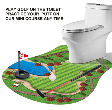 GOODLYSPORTS Toilet Golf  Mini Golf Game - Gag Gifts Funny mature-themed - Dad Gifts from Daughter  Funny Gifts for Men  mature-themeds  Boyfriend  Golfers  Birthday  Christmas - White Elephant Gifts for mature-themeds