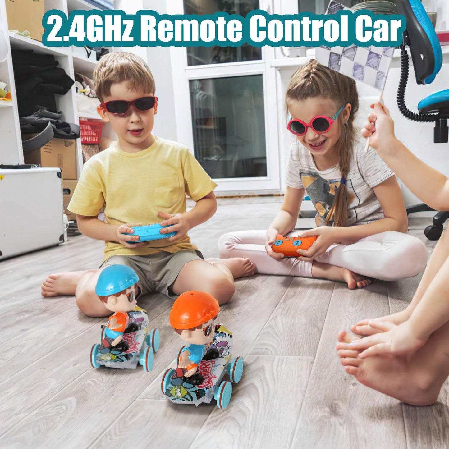 Remote Control Car Stunt Car,Skateboard RC Car with Light Music,360Spins Light Up Skateboard,Toys for 3 4 5 6 Year Old Boy Girls