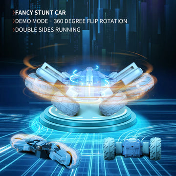 Amicool Remote Control Car Boy With Headlight, Hobby Rc Car Stunt Kids Toy Gift For Boys Girls 6+ Years, Electric 4Wd 2.4Ghz Dou