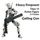 ?Assembled? T13 Action Figure Set  Giant decorative replica blade Titan 13 Robot Action Figure 3D Printed robo 13 Action Fidget Toys Dummy Figure Articulated  T13 for Collectors Desktop Decorations (Silver-Black)
