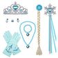 Princess Costumes For Girls Dress Up Clothes For Little Girls Toddler Costume With Accessories Crown Christmas Birthday Party (140 6-7 Years)