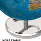 Waldauge 9'' Illuminated World Globe With Stand, Educational Globes For Kids Learning, Colorful Hd World Map Details, Led Globe