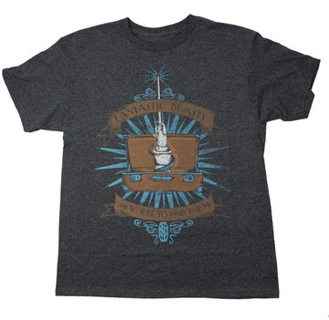 Bioworld Fantastic Beasts Youth Charcoal Logo T-Shirt: Large