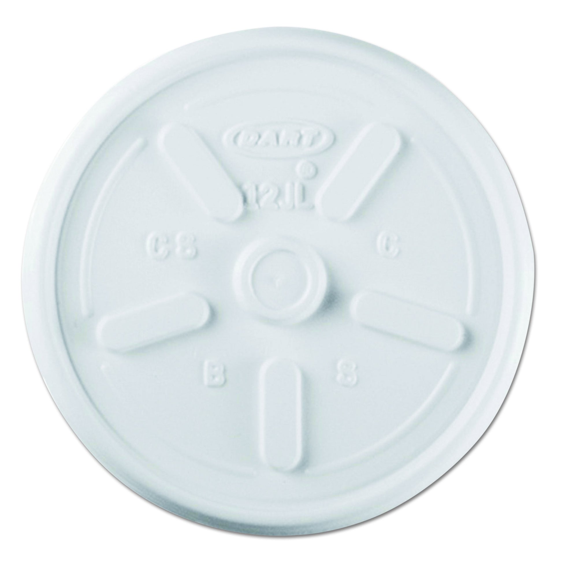 Dart 12JL White Vented Lid (Case of 1000)