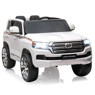 Two Seater Kids Ride On Truck, 12V Battery Powered Electric Vehicle w/Remote Control, 3 Speeds, Led Lights, Music & Horn, Spring