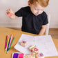 Melissa & Doug Wooden Stamp Set: Friendship - 9 Stamps, 5 Colored Pencils, And 2-Color Stamp Pad - Fsc Certified