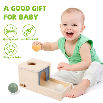 Adena Montessori Wooden Toy For 6-12 Month Baby 3 Balls,Sorting And Stacking Colorful Learning Education Toy For Toddler Kid 1-2 Year Old, Preschool Developmental Girl And Boy Gift