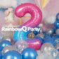 Rainbowq 2 Balloon Number 40 Inch For Boy Or Girl Big Starry 0-9 Foil Mylar Large 2 Number Balloon Happy 2Nd Birthday Party Anni