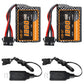 VICMILE 7.4V 1200mah Li-ion Battery 2S 15C RC Boat Batteries R208 R308 Battery Fit for High Speed Remote Control Boats 2Pack wit