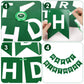 Waenerec Dark Green Happy Birthday Banner Sign Birthday Bunting Banner Garland For Kids Girl Woman Birthday Tea Party Decorations Bunting Flag Birthday Party Supplies
