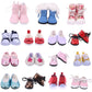 Sotogo 9 Pairs American Wellie Doll Shoes Include Random Style Boots Sneakers Canvas Shoes Girl Wishers Doll Shoes Fit For 14 To 14.5 Inch Dolls