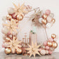 60 Pcs Caramel Color Star Balloons Foil Starburst Balloons Explosion 12 Point Cone Balloons Large For Wedding Anniversary Backdr