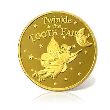 Nlr Fun Tooth Fairy Coins Classic Tooth Fairy Golden Coins, Keepsake For Lost Tooth Kids (8 Pcs)