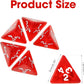 60PCS Red Four Sided D4 Dice for D&D TRPG Cup Games, Multi Gem Polyhedral Triangular Mini Acrylic Dice Set Suitable for Board Ta