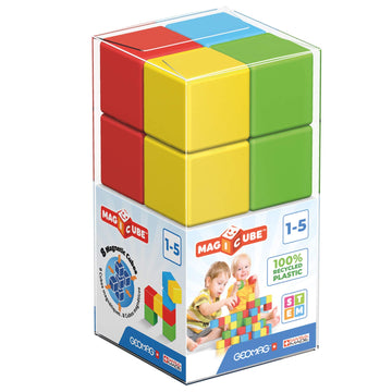 Geomag Premium Swiss-Made Magicube 8-Piece Magnetic Stacking Cubes Building Set, Toddlers & Kids Ages 1-5, Stem Educational Toy,