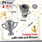 Amyhill 24 Pcs Race Car Trophy Cups With Straws and Lids 12 Oz Plastic Race Car Birthday Party Supplies And Favors For Kids Adul