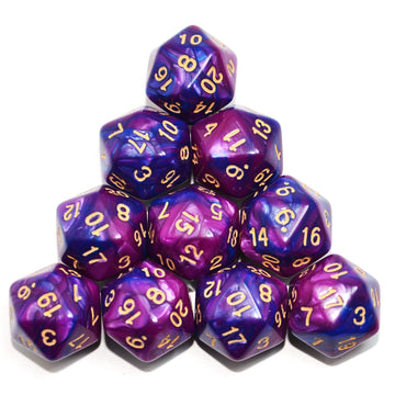 Smartdealspro 10-Pack 20 Sided Dice D20 Polyhedral Dice For Dnd Rpg Mtg Table Game (Color 12)