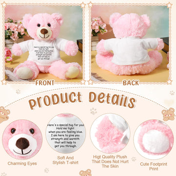 Lenwen A Bear Hug Gift Get Well Soon Bear Gift Sympathy Gift For Women Plush Stuffed Animal Bear Hug Thinking Of You Gift Condol