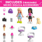 Mega Barbie Car Building Toys Playset, Convertible & Ice Cream Stand With 225 Pieces, 2 Micro-Dolls And Accessories, Pink,