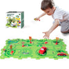Xazastov Puzzle Track Car Play Set, Plastic Floor Puzzles For Kids With Vehicles, 2 3 4 5 6 Year Oold Boy Toys Gift, Toys For 2