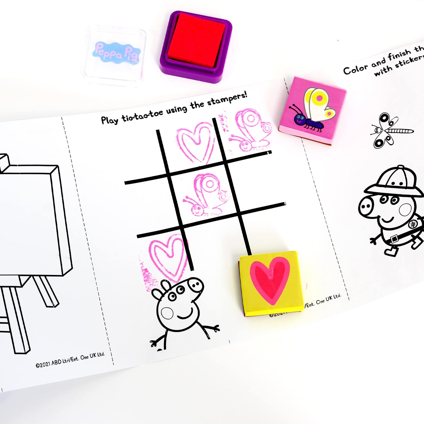 Peppa Pig: My Own Creativity Set - Color Sticker & Stamp, Easy Snap Closure, Store Everything Inside & Take On The Go