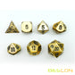 Bescon Brass Solid Metal Polyhedral D&D Dice Set of 7 Copper Metal RPG Role Playing Game Dice 7pcs Set