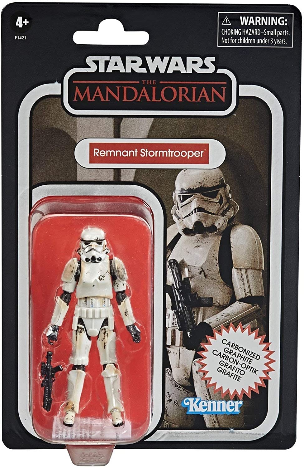 Star Wars Vintage Collection The Mandalorian Remnant Stormtrooper Carbonized Toy, 3.75'' Scalre Action Figure