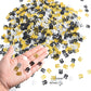 Number 50 Confetti Shiny Table Confetti for 50th Birthday Anniversary Party Decoration, Black Gold Silver, 1.59 Oz