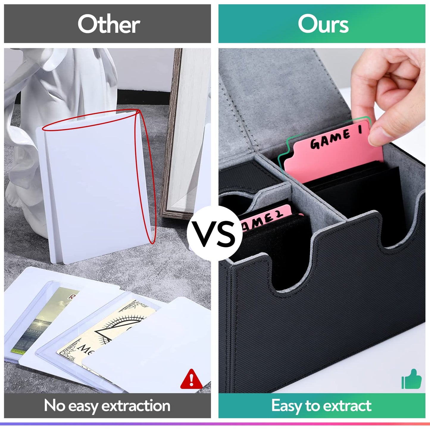 Zlca Trading Card Dividers, Playing Card Page Dividers With Tabs, Plastic Card Separator For Storage Box Folder Record Baseball