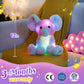 Glow Guards Rainbow Elephant Plush Toy - 12'' Musical LED Night Light & Lullaby for Kids, Soft Wildlife Gift