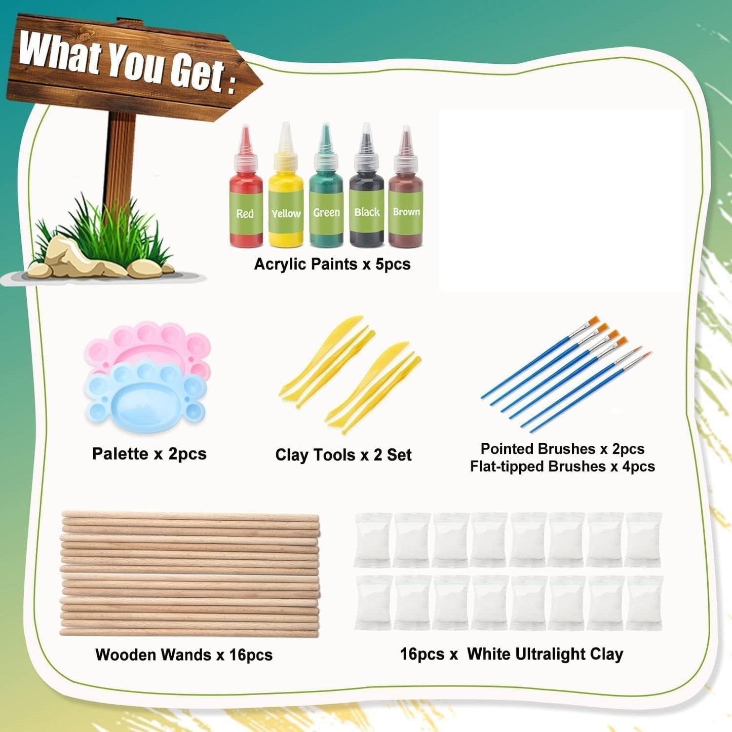 Col-Pary Magic Wand Making Kit, DIY Craft Painting Set,DIY Wand Making for Halloween Supplies,Kids Gift,Wizard Cosplay Birthday