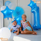 Blue Star Balloons 18 Inch, 10 Pcs Blue Star Shaped Mylar Helium Foil Metallic Balloon For Birthday Party Decorations Baby Showe