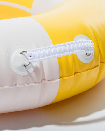 Business & Pleasure Co. Classic Pool Float - Vintage Inflatable Pool Ring For Adults - Riviera Mimosa - L/Xl