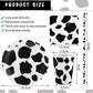Lewtemi 100 Pcs Cow Print Party Supplies Kit, Includes Napkins, Plates, Straws for Farm Theme Birthday Parties