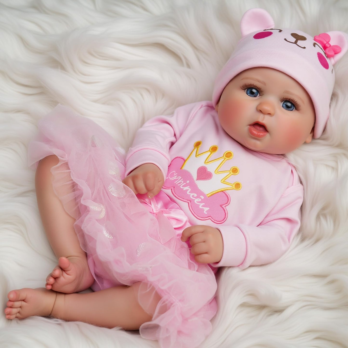 Jizhi Lifelike Reborn Baby Dolls - 20-Inch Cute Realistic Newborn Baby Doll Soft Cloth Body Real Life Baby Dolls Girl With Gift Box For Kids Age 3+ & Collection
